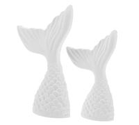 Veemoon 2 Pezzi Statua Decorativa Coda per Esposizione Gioielli e Fotografia Scultura per Decorazioni Tavolo e Marinaresco