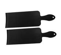 Veemoon 2 pezzi Strumento per Colorazione con Maschera per Frangia Larga Curva in Plastica per Parrucchieri Doppia Faccia Testurizzata e Liscia da