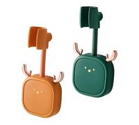 Veemoon 2 pezzi Supporti per Soffione Doccia Regolabili con Adesivo Forte Montaggio Parete Senza Foratura Compatibili Maggior Parte dei Doccini per Bagno Inossidabile