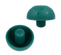 Veemoon 2 Pezzi Tappi per Bottiglie di Vino in Silicone Organico Riutilizzabili Sigillo Ermetico Design a Fungo Verde per Festa e Uso Domestico