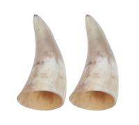 Veemoon 2 pezzi Tazze Bere in Corno di Bue Naturale Coppe Vichinghe Artigianali Uniche per Birra Vino e Caffè Design Ergonomico e Motivi Vintage Distintivi Regalo per Amanti della Birra e