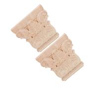 Veemoon 2 Pezzi Wooden Cabinet Applique European Style Handcarved Wood Corbels For Diy Furniture Decoration And Elegant Indoor Ambiance