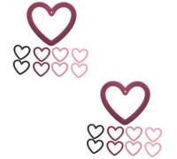 Veemoon 2 Set Ciondolo D'amore Fascino Collana Pendente A Forma Di Cuore Smalto Love Charms Charme Chiama Chiama Chiame Ciondoli Pendenti Floccaggio Resina 8 Pezzi*2