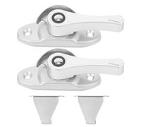 Veemoon 2 Set Serratura di Sicurezza in Acciaio Inossidabile per Porte e Finestre, Blocco a Mezzaluna Argento, Resistente a Urti, per Porte e Finestre in Legno e Pvc