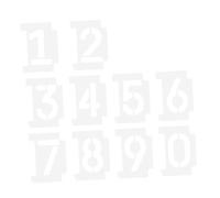 Veemoon 2 Set Stencil Numeri Riutilizzabili Pet per Verniciatura Cordoli e Resistente e Facile da Pulire per Numeri Indirizzo Precisi Indoor e Outdoor