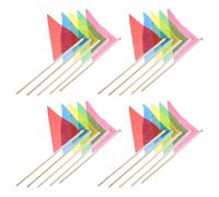 Veemoon 20 pezzi Bandierine Triangolari in Poliestere per Giardino e Prato Marcatori Riutilizzabili per Decorazioni Esterne e Segnalazione Aree Verdi Colori Misti Facili da Installare