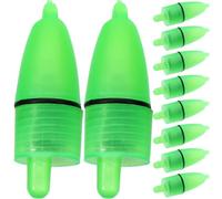 Veemoon 20 Pezzi Campanelli Luce LED per Pesca Notturna Allarme Abboccata Rimovibile e Resistente Accessori per Canna da Pescia per Pescatori in Ambienti Buio Totale
