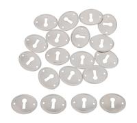 Veemoon 20 Pezzi Copriforo Ovale Vintage in Metallo per Serratura Mobili Antichi, Piastra Copertura Chiave per Armadietti e Cassettiere, Accessorio Decorativo Resistente e Facile