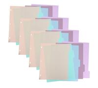 Veemoon 20 Pezzi Divisori per Raccoglitori con Linguette Verticali Separatore Plastica per Planner Diario e Sezione Cartelle Indici per Studio e Ufficio