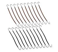 Veemoon 20 pezzi Fermacoda Elastici per Ganci per Cavallo Regolabili Accessori per Elastico per Donne e Ragazze Colori e Marrone