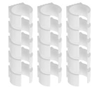 Veemoon 20 Pezzi Protezioni Antiscivolo per Gambe Supporto Amaca a U in Plastica Bianca per Tubi 38-42 MM Piedini di Ricambio per Sedie a Slitta Protezione Pavimenti per Uso Interno ed