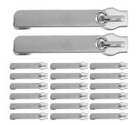 Veemoon 20 Tiretti Antideflagranti per Cerniera a Doppio Strato in Lega di Zinco Foro per Lucchetto, Cursore di Sicurezza per Valigie e Borse da Viaggio, Kit Sostituzione Tiretto