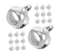 Veemoon 200 Pezzi Campana Decorativa Jingle Bell Mestiere Campanellini per L'artigianato Campanelli d'Epoca Jingle Bells per Cucire Ciondoli in Metallo Ferro da Stiro Silver