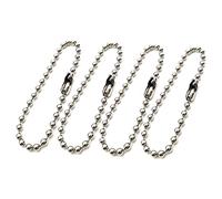 Veemoon 200 Pezzi di Chiusura A Catena Connettori A Perline Lunghe Etichette per Gioielli Anelli A Catena Collane in Argento Sterling Portachiavi con Filo Portachiavi con Perline