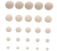 Veemoon 200 pezzi Sfere Legno Non Forate per Palline Grezze Varie per Decorazioni Teste e Progetti Fai da Te Legno Resistente e Versatile