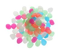 Veemoon 200 Pietre Luminose Colorate per Esterni Ciottoli Fosforescenti in Resina per Decorazioni Giardino e Vialetti, Rocce Paesaggistiche di Colori Misti Sicure e Animali,