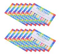 Veemoon 200 Schede Perforate per Premi in Classe, Tessere Premio e Studenti, Retro Scrivibile e Grafica Colorata, Set da 4 Confezioni per Insegnanti e Aziende