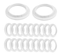 Veemoon 20pezzi Anelli Portalampada in Plastica Bianco Ricambi Lampada Per Paralume Da Tavolo e Lampadari Resistenti e Facili Da Installare