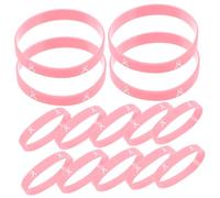 Veemoon 20pezzi Braccialetti in Silicone Rosa Bracciali per Consapevolezza del Cancro al Seno Cinturini da Polso in Silicone Semplici ed Eleganti