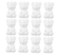 Veemoon 20pezzi Orso Bianco Adorabili Modellini Forma di Orso Divertenti Decorazioni Floreali Interessanti Accessori per Amici Familiari Ragazzo Ragazza Ragazza Lavori Manuali