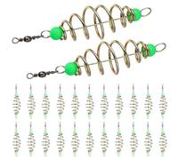 Veemoon 24 Pezzi Gabbie da Pesca Luminose a Forma di Oliva, Portaesche Portatile in Materiale Stabile per Lago, Fiume e Pesca all’Aperto