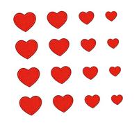 Veemoon 24 pezzi Toppe Ricamate Termoadesive Forma Cuore per Abbigliamento e Accessori DIY per Decorare Borse e Scarpe