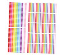 Veemoon 25Fogli Etichette Adesive Rettangolari Colorate Colori Adesivi Resistenti per Etichettatura Biberon Buste Organizzazione Scuola e Casa