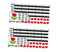 Veemoon 2fogli Tabella Altezza Per Ragazzo Ragazza Motivi Cuore Adesivi Murali Di Pvc Sicuro e Rispettoso Per Decorare Pareti Interne Camerette e Camere Da Letto