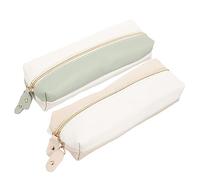 Veemoon 2pezzi Astuccio Portapenne Cerniera in Materiale Resistente Grande Capacità per Penne Matite Righelli e Appunti Adatto Studenti e Personale d Ufficio Borsa per Colore Casuale