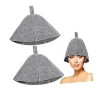 Veemoon 2Pezzi Cappello Sauna Traspirante e Riutilizzabile Protezione Elegante per Adatto per Sauna Finlandese e Bagni