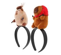 Veemoon 2pezzi Cerchietto Divertente per Capelli in Peluche Forma di Capibara Accessorio per Feste di Compleanno e Halloween Animali per Adolescenti e Adulti per Lavarsi Viso e Usi Quotidi