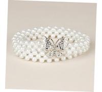 Veemoon 2pezzi Cintura in Cintura Alla Nappa in Bianche Per Fianchi e Pancia Per Festival Rave in Per Maglione e Abito