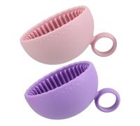 Veemoon 2pezzi Ciotola in Silicone Per Pulizia Dei Pennelli Setole Dense Per Rimuovere Residui Utilizzo Versatile Per Ciotole e Tazze Resistente e Affidabile Dimensioni Mini Per Casa