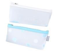 Veemoon 2Pezzi Contenitore per Penne Cartoon Cancelleria Trasparente Compatto e Portatile per Scuola e Ufficio per Piccole Cose come Chiavi e Monete