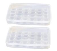 Veemoon 2pezzi Contenitori Per Uova in Plastica Impilabili Con Contenitori Trasparenti Per Conservazione Delle Uova Nel Frigorifero Resistente e Riutilizzabile