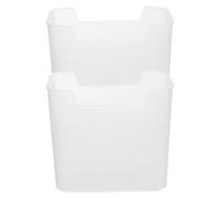 Veemoon 2pezzi Contenitori Trasparenti Per Frigorifero Laterali Organizzatori Salvaspazio Per Alimenti Frutta e Verdura Cestini Conservazione Congelatore e Refrigerazione