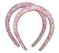 Veemoon 2pezzi Fasce Imbottite Larghe per Donna Fasce Carine per Capelli Granelli Accessori per Capelli per Lavaggio del Viso e Spa