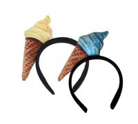 Veemoon 2pezzi Fascia per Capelli da Donna Tema Gelato Adatta Tutti i Tipi di Capelli per Lavarsi Viso fare Sport o Uscire in Due