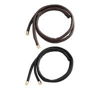 Veemoon 2pezzi Fascia Per Coda Di Cavallo in Pelle Flessibile Decorazione Per Coda Di Cavallo Elastici Per Capelli Intrecciati Filo Sottile e Antiruggine Adatti Per Capelli Sottili e Spess