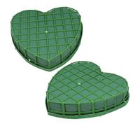 Veemoon 2pezzi Flower Arrangement Mud with Cups for Wedding Car Decor Heart Shape Floral Base Easy to Install No Damage for Celebrations And Crafting