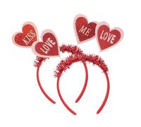 Veemoon 2pezzi Grazie per Informazioni Ecco una Proposta di Titolo in Italiano Cerchietto per Capelli da Sposa Forma di Cuore Fermaglio per Capelli da Festa per Adulti Rosso