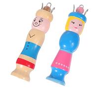 Veemoon 2pezzi Magliaio dei Cartoni Animati in Legno Dispositivo per Intrecciare La Corda delle Strumento per Fai da Te Magliaio Legno