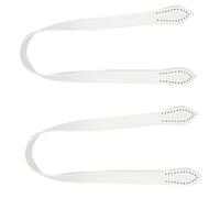 Veemoon 2pezzi Manici per Borse Pu Simulato Accessori per Tote Bag Donna Design Patchwork Elegante Comodi e Versatili per Rinnovare Borse Colore Bianco