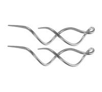 Veemoon 2pezzi Orecchini a Molla in Acciaio Inossidabile Design Curvo e Lineare Pendenti Gioielli Fatti Mano Da Donna Per Uso Quotidiano e Occasioni Diverse