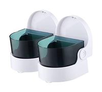 Veemoon 2pezzi Pulitore Per Gioielli Mini Portatile Macchina Ultrasuoni Leggera Con Vibrazione Sonora e Antiscivolo Per Pulizia Catene Oro e Argento Uso Facile e Rapido