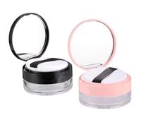 Veemoon 2pezzi Scatola per Cipria Resistente all Uso Contenitore Portatile per Cosmetici Custodia da Viaggio per Cipria in Polvere Design Ragionevole senza Perdite Colore Casuale