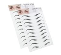 Veemoon 2pezzi Sopracciglia Finte Adesive Peli per Uomo e Donna Strumento per Sopracciglia Stencil per Artificiali