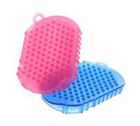 Veemoon 2pezzi Spazzola da Bagno per Punta Rotonda Guanti da Bifacciali per Doccia Compatta Accessori per Massaggi Essenziale Bagno Utile