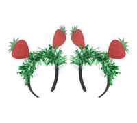 Veemoon 2pezzi Strawberry Shaped Hair Hoops for Kids Cute Decorative Headbands for Parties and Gatherings Lovely Spring Hair Accessories