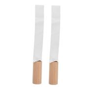 Veemoon 2pezzi Strumento Modellazione in Legno e Finta Pelle per Rifinitura Ceramica per Levigare e Lucidare Argilla Compatibile Varie Tipologie Ceramica